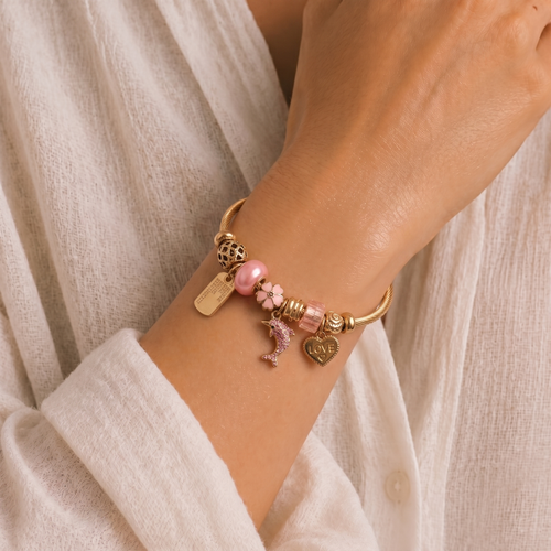CHARM BANGLE - PINK