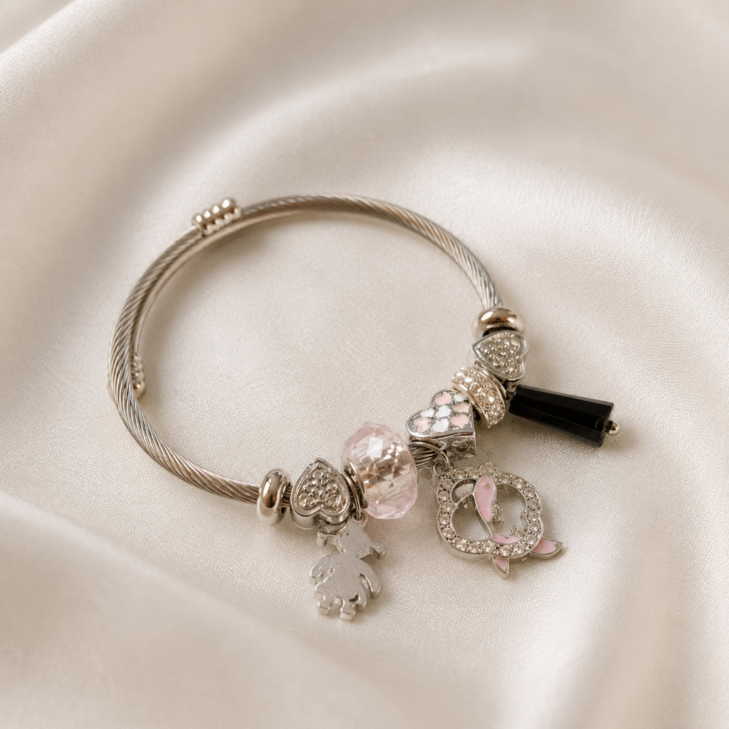 CHARM BANGLE - PEACH