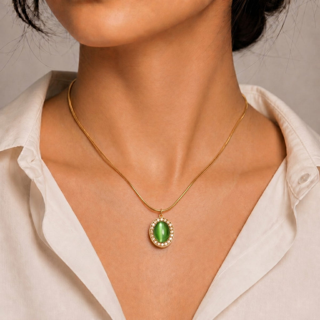 GREEN PEARL CHAIN