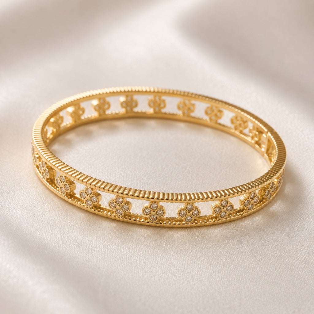 FLORAL STONE BANGLE