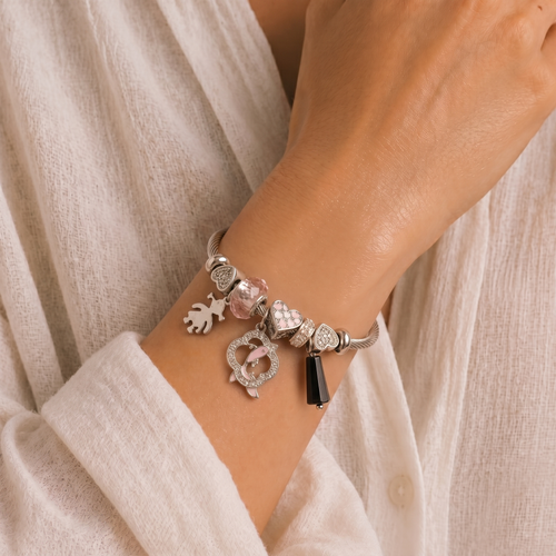 CHARM BANGLE - PEACH